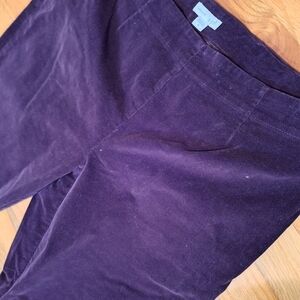 J. Jill Corduroy Plum Purple Pants Ladies Size 8 side Zip Modern Academia